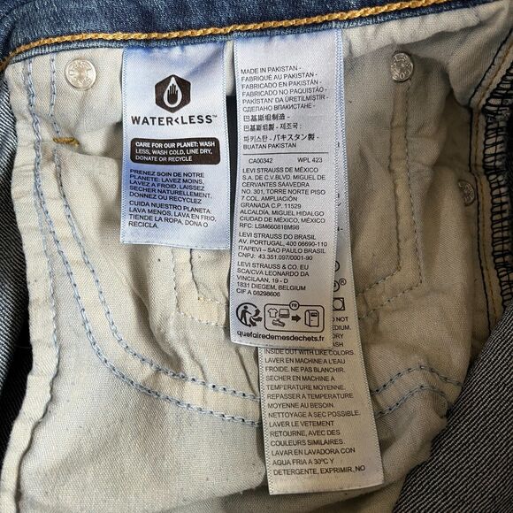 Levi's 725 Waterless High Rise Bootcut Blue Flared Denim Jeans Women's Size 32 - Picture 6 of 13